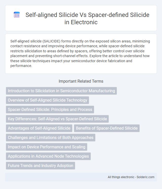 Spacer-defined silicide vs Self-aligned silicide - What is the difference?