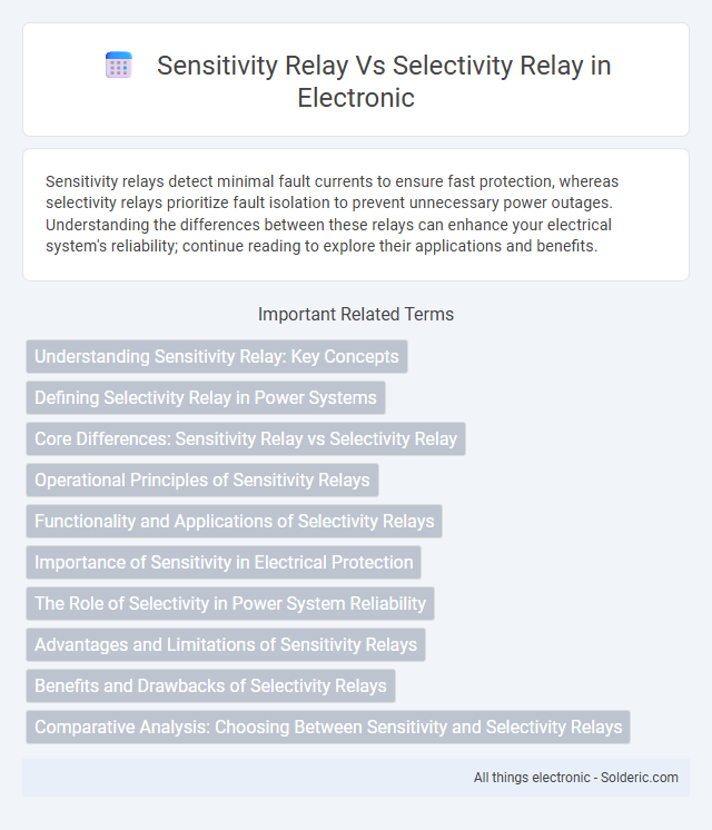 Selectivity Relay vs Sensitivity Relay - What is the difference?
