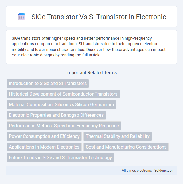 Si transistor vs SiGe transistor - What is the difference?