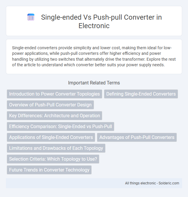 Push-Pull Converter vs Single-Ended Converter - What is the difference?