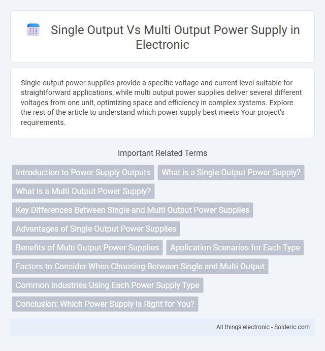 Multi Output vs Single Output Power Supply - What is the difference?