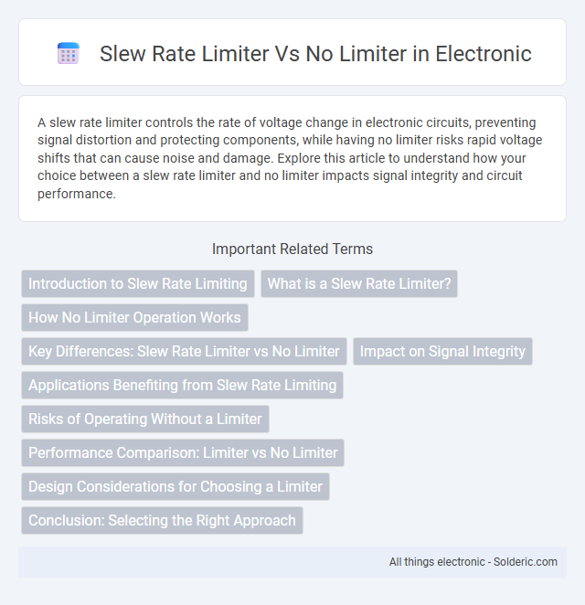 No limiter vs Slew rate limiter - What is the difference?