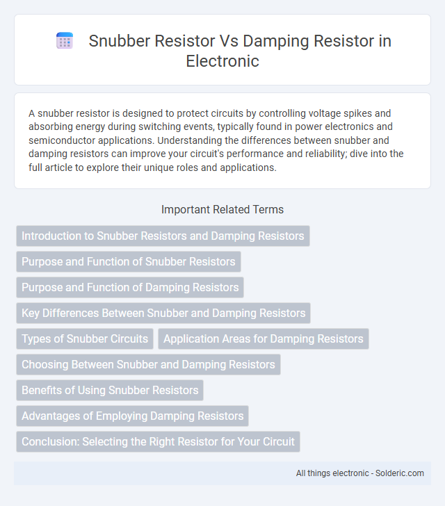 Damping resistor vs Snubber resistor - What is the difference?