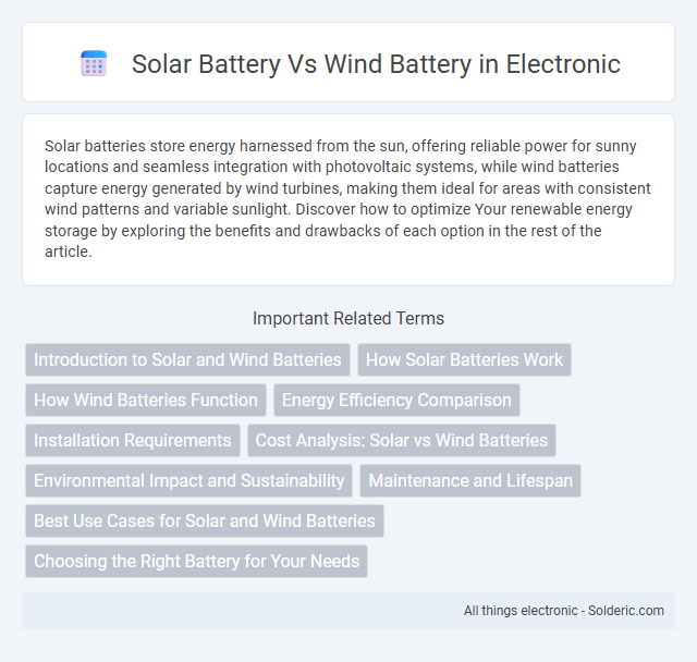 Solar Battery vs Wind Battery - What is the difference?
