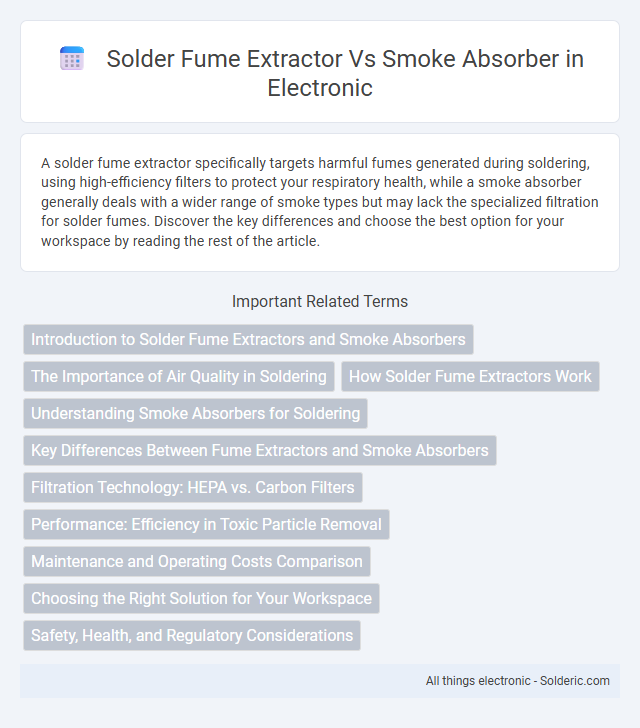 Solder fume extractor vs smoke absorber - What is the difference?