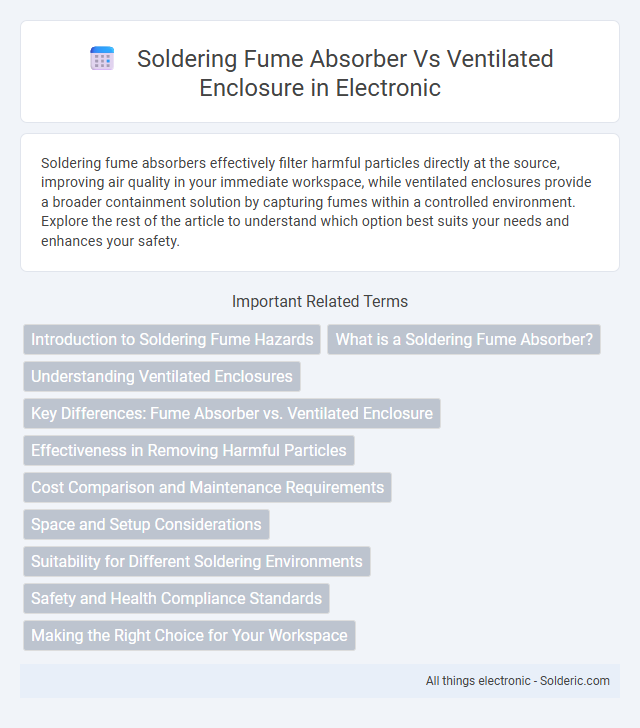 Soldering Fume Absorber vs Ventilated Enclosure - What is the difference?