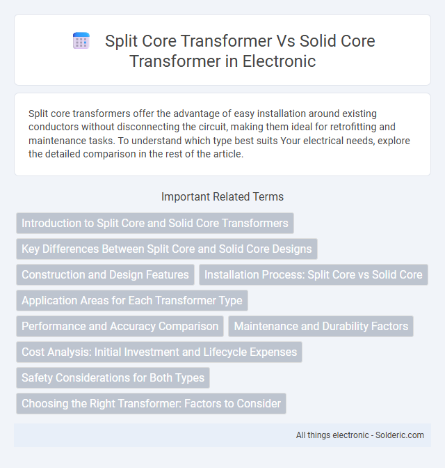 Solid Core Transformer vs Split Core Transformer - What is the difference?