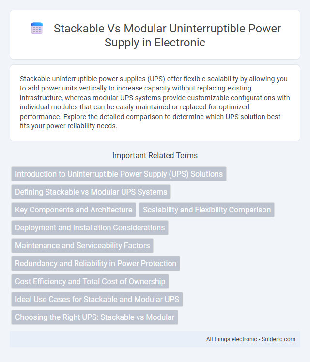 Modular vs Stackable Uninterruptible Power Supply - What is the difference?