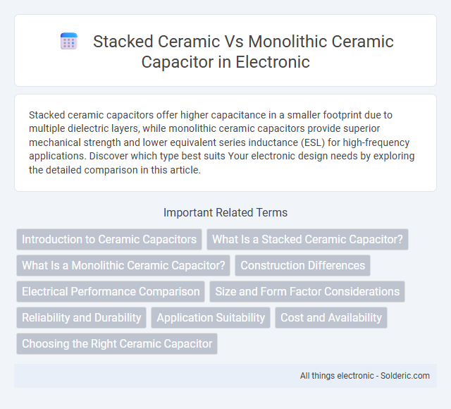 Monolithic Ceramic vs Stacked Ceramic Capacitor - What is the difference?