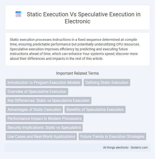 Speculative Execution vs Static Execution - What is the difference?