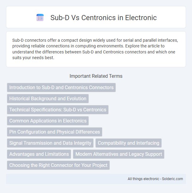Centronics vs Sub-D - What is the difference?