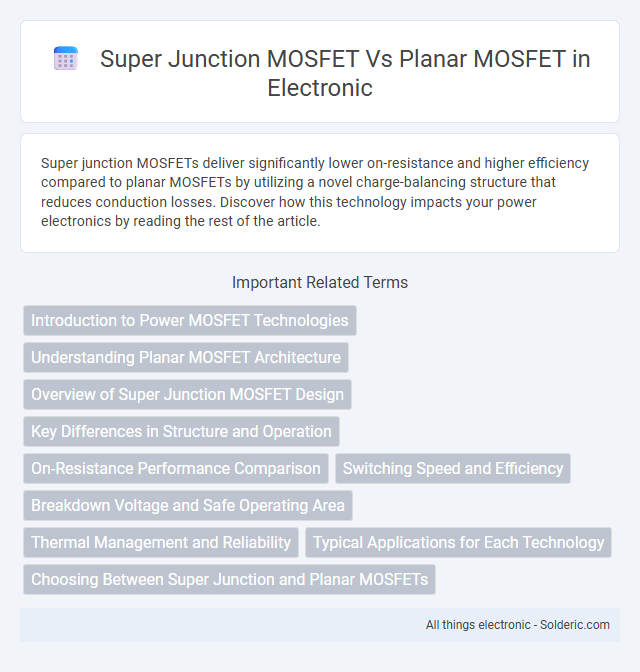 Planar MOSFET vs Super Junction MOSFET - What is the difference?