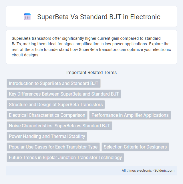 Standard BJT vs SuperBeta - What is the difference?