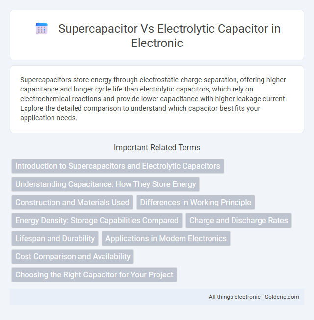 Electrolytic Capacitor vs Supercapacitor - What is the difference?