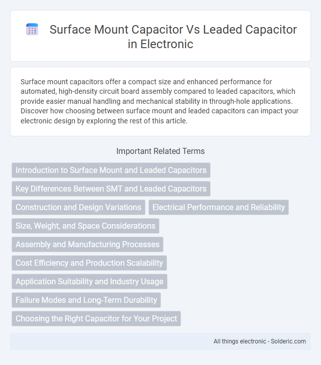 Leaded Capacitor vs Surface Mount Capacitor - What is the difference?