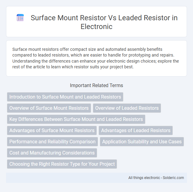 Leaded resistor vs Surface mount resistor - What is the difference?
