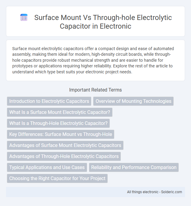 Through-Hole vs Surface Mount Electrolytic Capacitor - What is the difference?