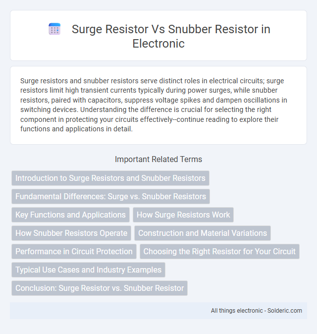 Snubber Resistor vs Surge Resistor - What is the difference?