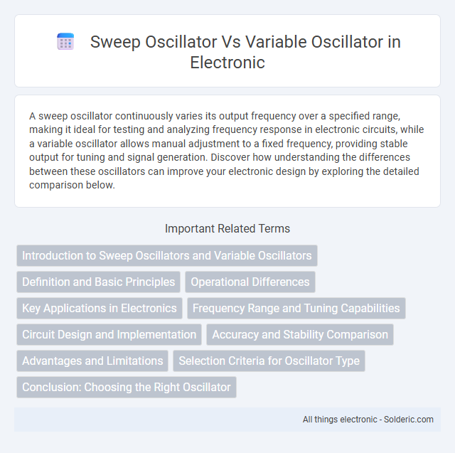 Sweep oscillator vs Variable oscillator - What is the difference?