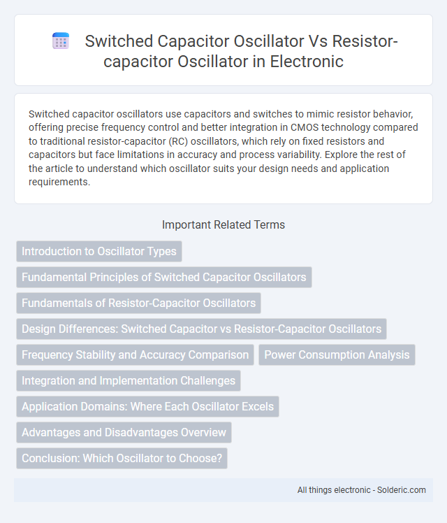 Resistor-capacitor oscillator vs Switched capacitor oscillator - What is the difference?