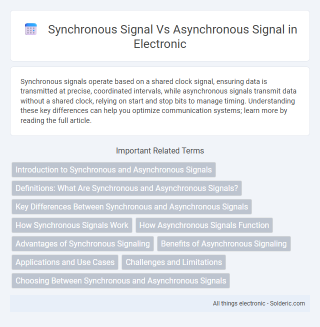 Asynchronous signal vs Synchronous signal - What is the difference?