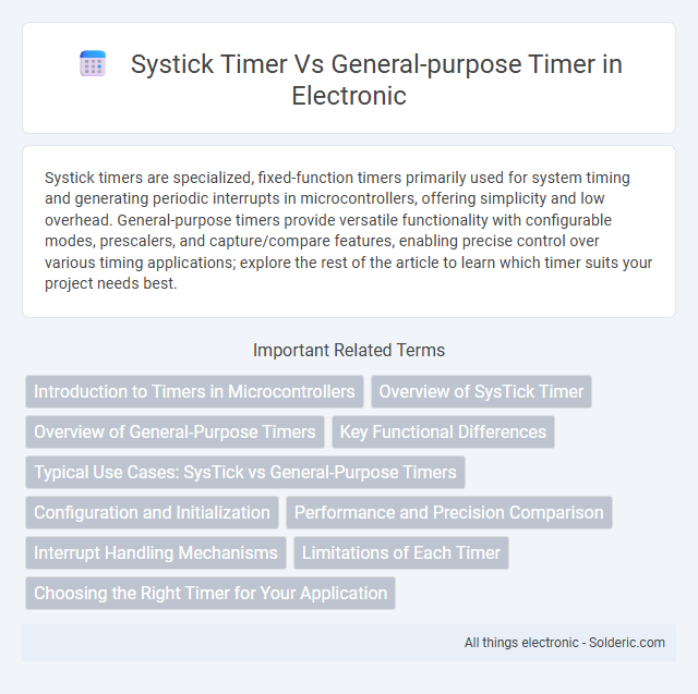 General-purpose timer vs Systick timer - What is the difference?