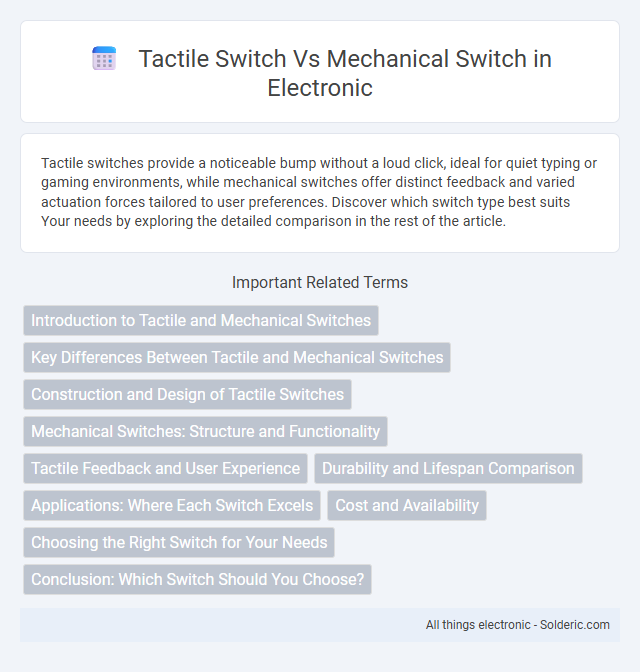 Mechanical switch vs Tactile switch - What is the difference?