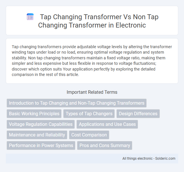 Non Tap Changing Transformer vs Tap Changing Transformer - What is the difference?