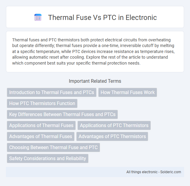 PTC vs Thermal Fuse - What is the difference?