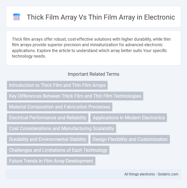 Thin Film Array vs Thick Film Array - What is the difference?