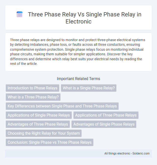 Single phase relay vs Three phase relay - What is the difference?