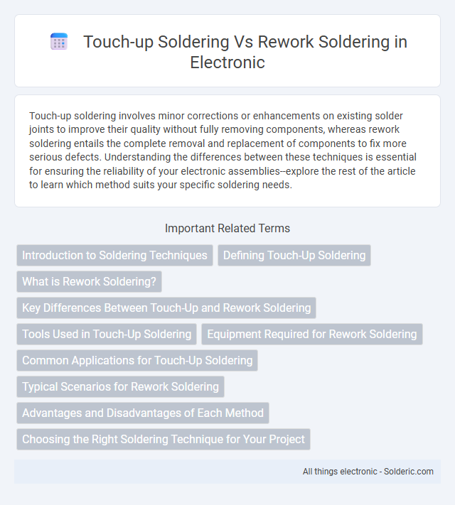Rework Soldering vs Touch-Up Soldering - What is the difference?