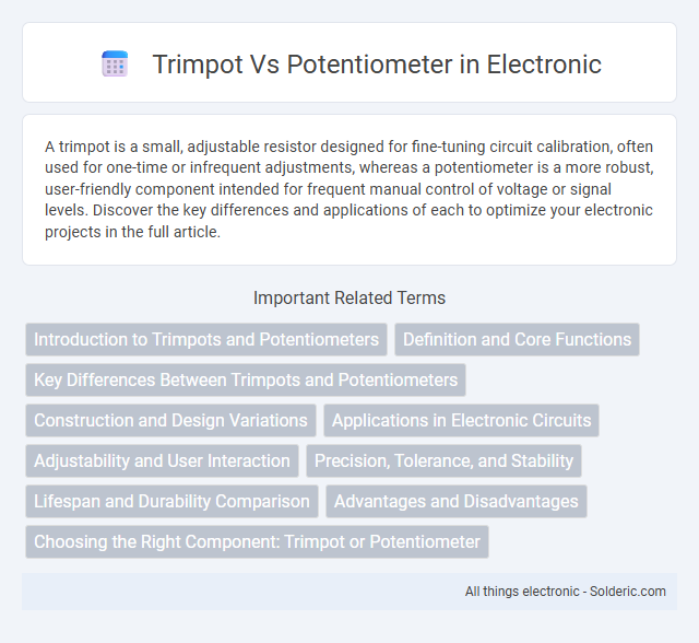 Potentiometer vs Trimpot - What is the difference?