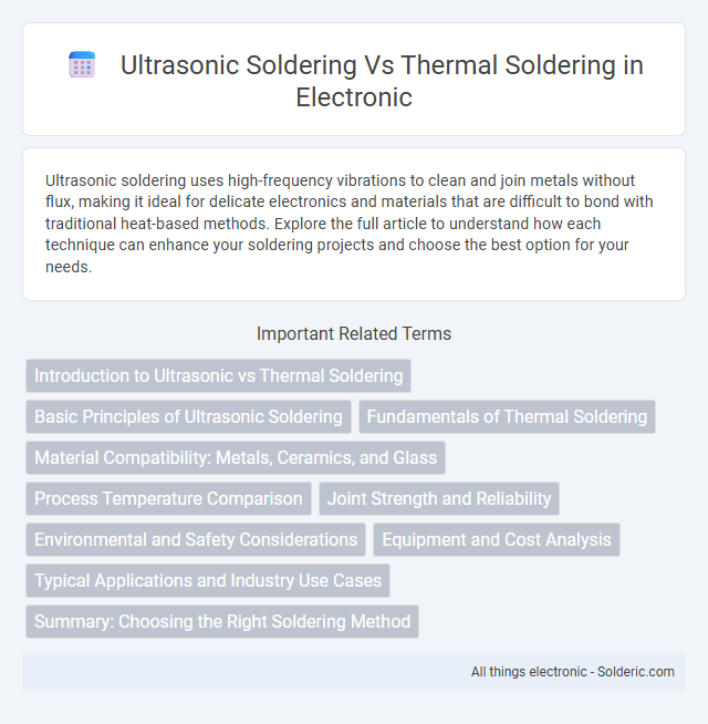Thermal Soldering vs Ultrasonic Soldering - What is the difference?