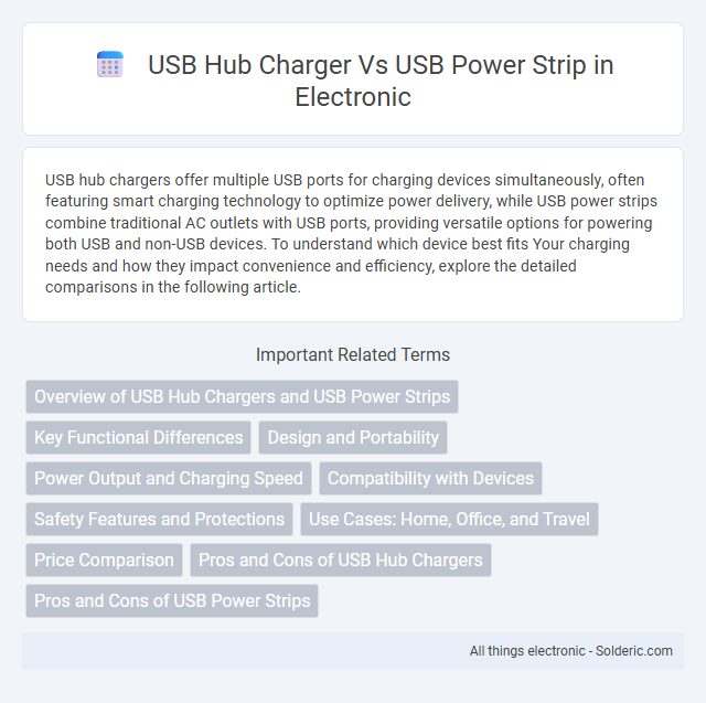 USB hub charger vs USB power strip - What is the difference?