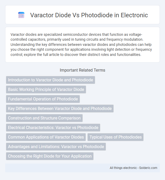 Photodiode vs Varactor Diode - What is the difference?