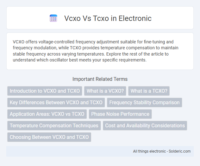 TCXO vs VCXO - What is the difference?