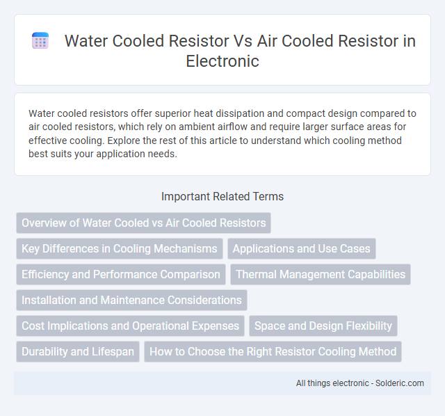 Air Cooled Resistor vs Water Cooled Resistor - What is the difference?