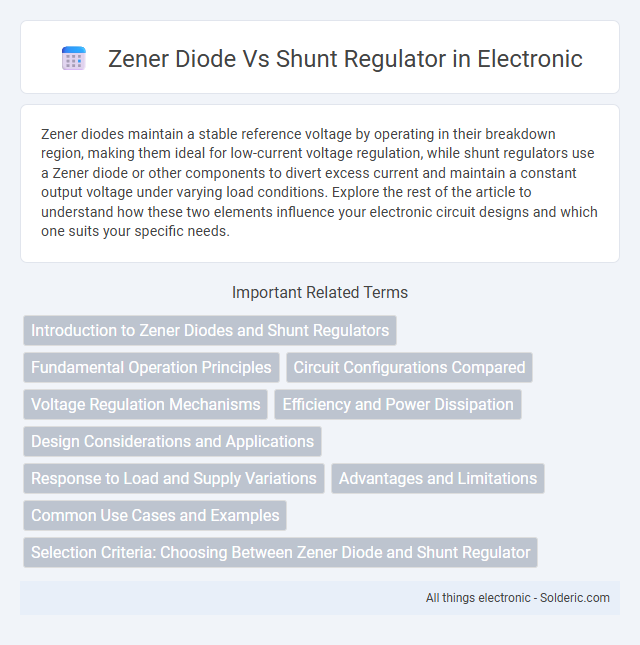 Shunt regulator vs Zener diode - What is the difference?