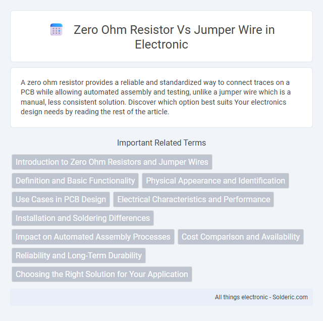 Jumper wire vs zero ohm resistor - What is the difference?