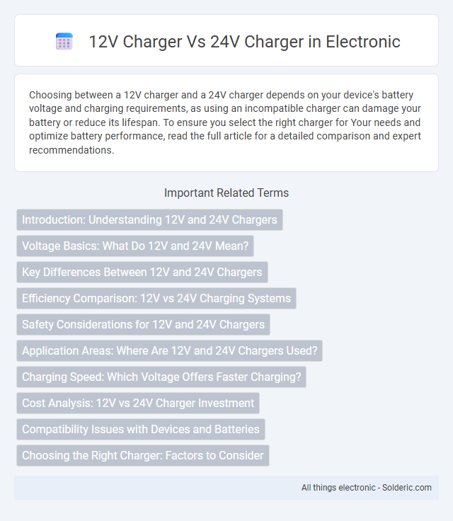 12V Charger vs 24V Charger - What is the difference?