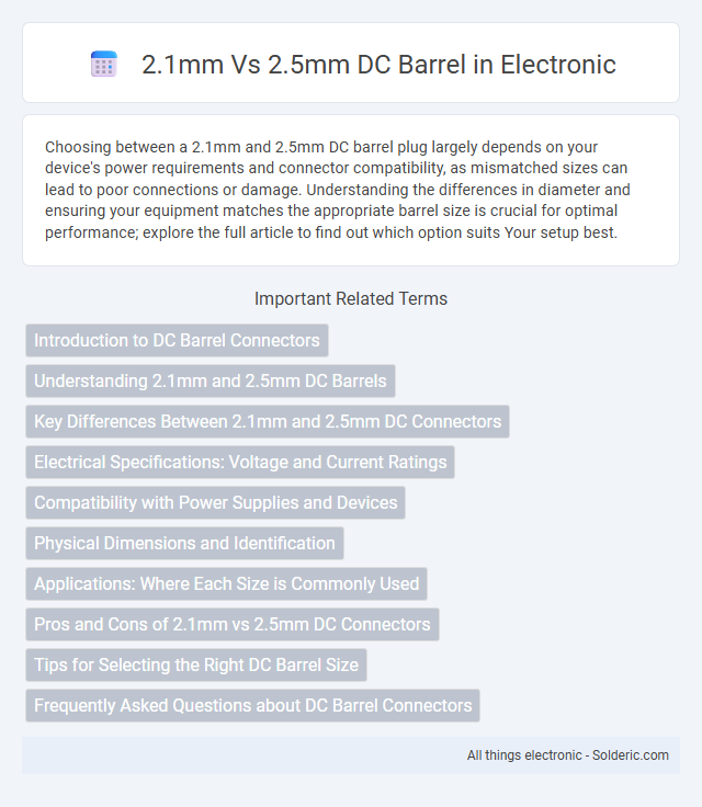 2.1mm vs 2.5mm DC Barrel - What is the difference?