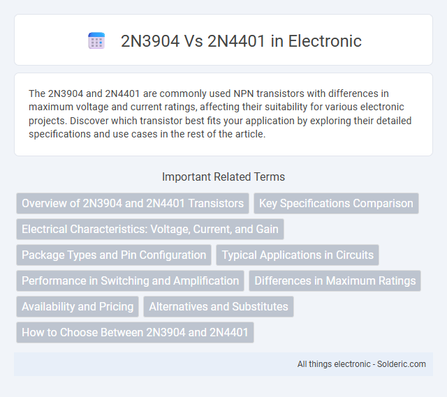 2N3904 vs 2N4401 - What is the difference?