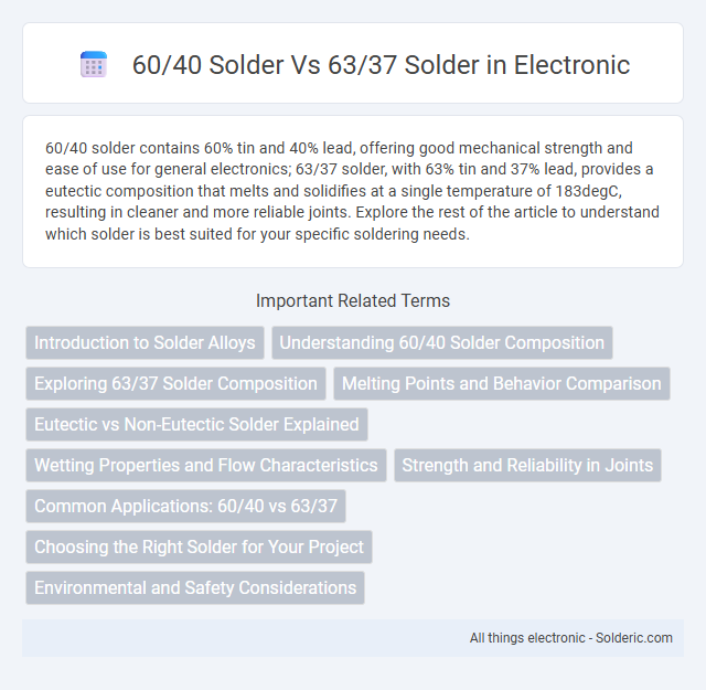 60/40 Solder vs 63/37 Solder - What is the difference?