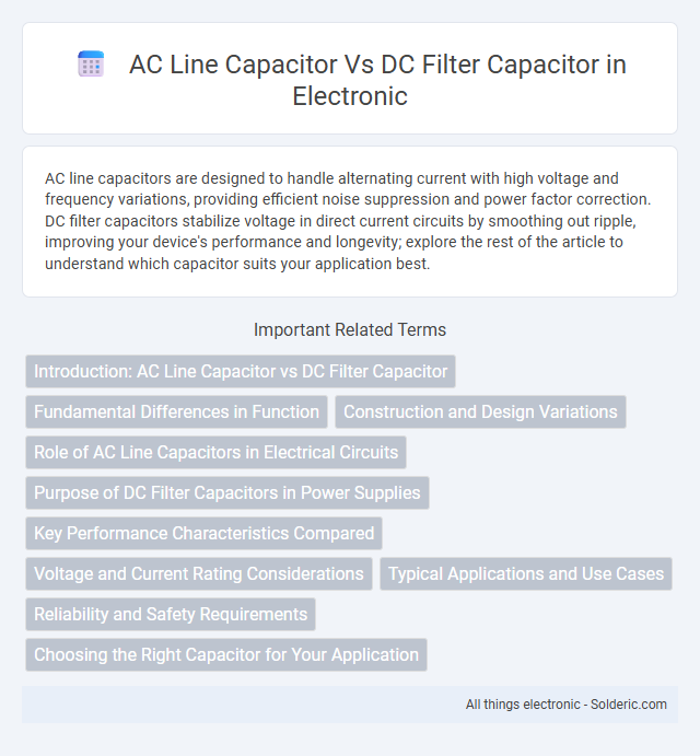 AC Line Capacitor vs DC Filter Capacitor - What is the difference?