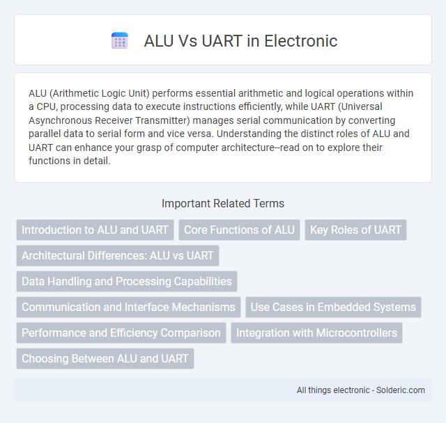 ALU vs UART - What is the difference?