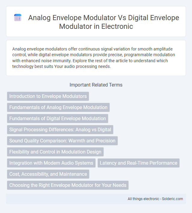 Digital envelope modulator vs analog envelope modulator - What is the difference?