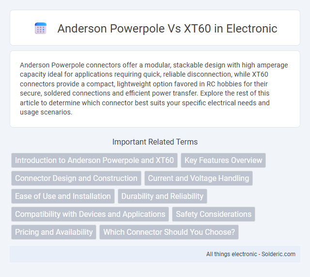 Anderson Powerpole vs XT60 - What is the difference?