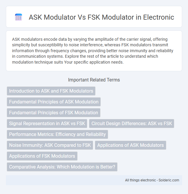 ASK modulator vs FSK modulator - What is the difference?