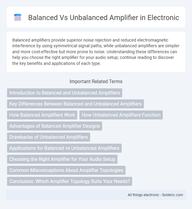 Balanced vs Unbalanced Amplifier - What is the difference?